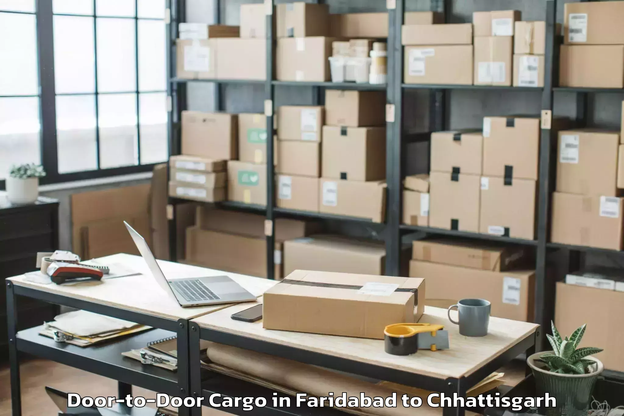 Hassle-Free Faridabad to Chirmiri Door To Door Cargo